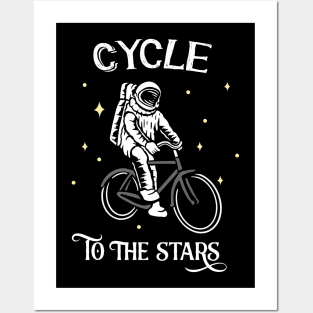 Astronaut Cyclist Bike Posters and Art